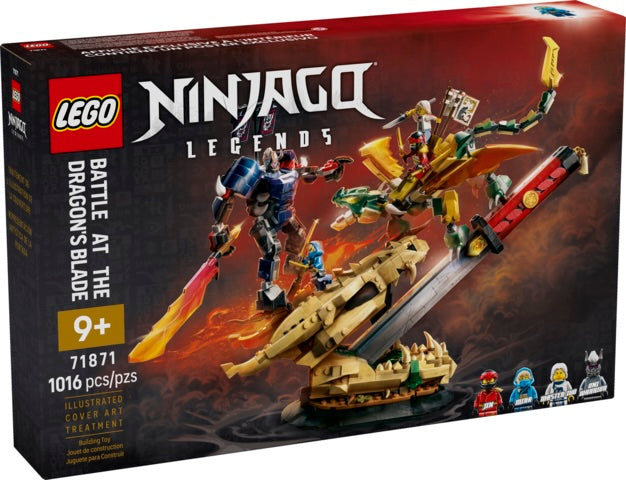 Lego Ninjago Legends Battle at the Dragon's Blade packaging in a white background