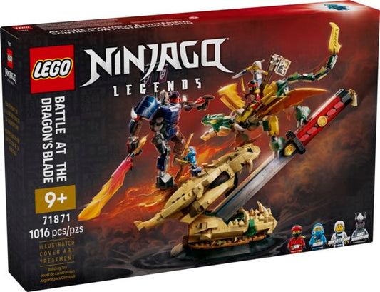 Lego Ninjago Legends Battle at the Dragon's Blade packaging in a white background