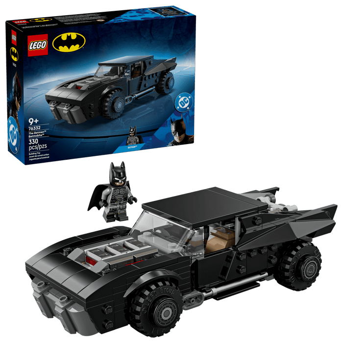 Batman fans can bring action from the 2022 movie to life with The Batman Batmobile toy, a model car building gift for kids ages 9 years old and up. Celebrate the 20th anniversary of LEGO DC Batman with this collectible merch featuring the iconic car and a Batman minifigure wearing a fabric cape.