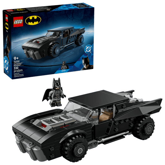 Batman fans can bring action from the 2022 movie to life with The Batman Batmobile toy, a model car building gift for kids ages 9 years old and up. Celebrate the 20th anniversary of LEGO DC Batman with this collectible merch featuring the iconic car and a Batman minifigure wearing a fabric cape.