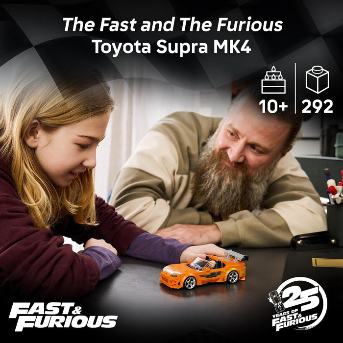 Two people looking at a toy car with 'The Fast and The Furious' branding.