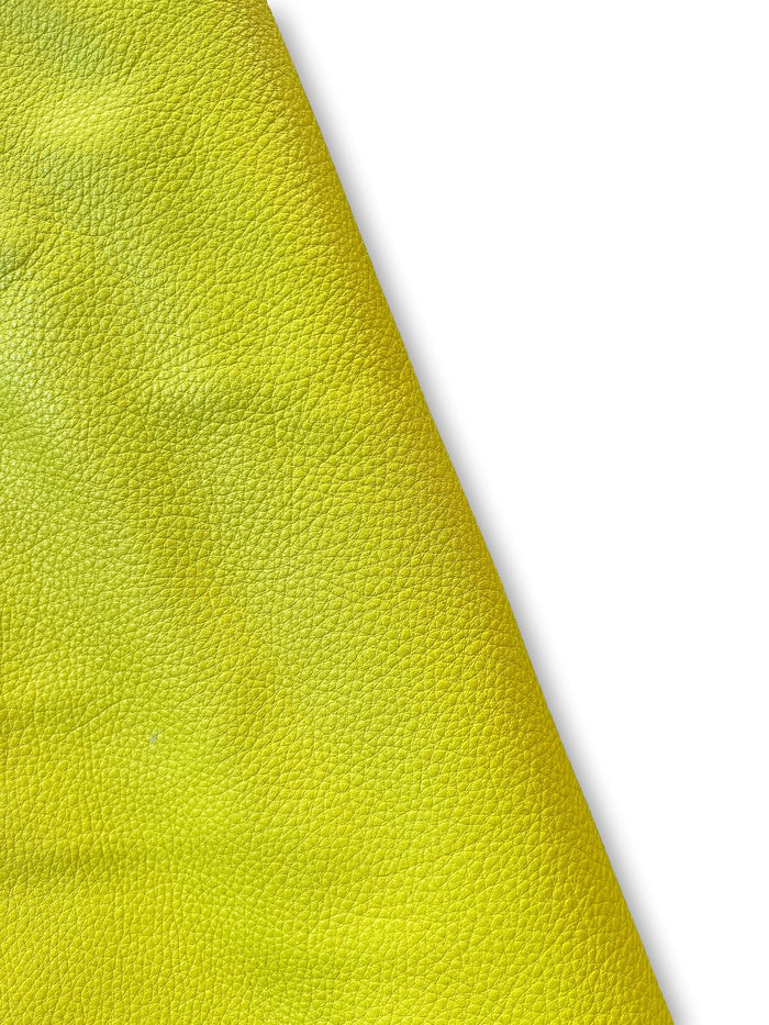 Lemon Yellow Full-Aniline Cowhide shown in a full product view