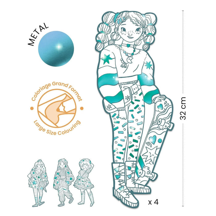 Les Demoiselles Fashion Coloring Silhouettes