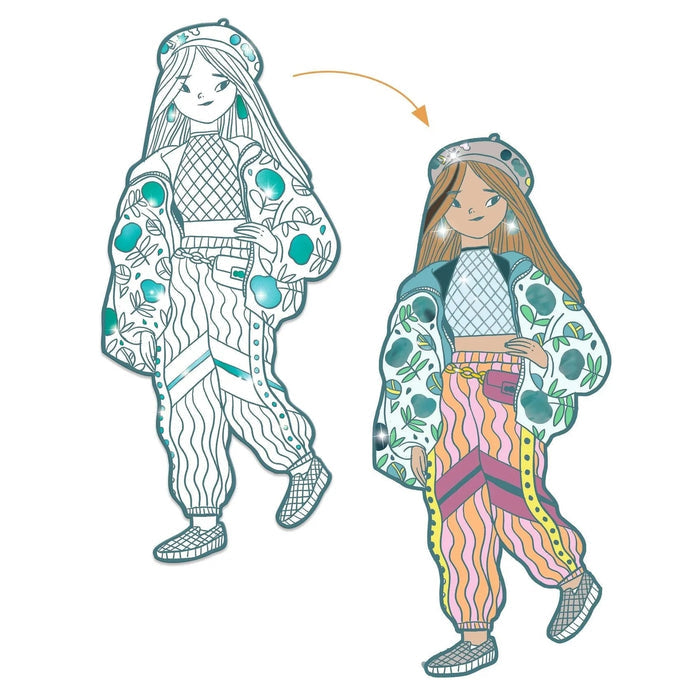 Les Demoiselles Fashion Coloring Silhouettes