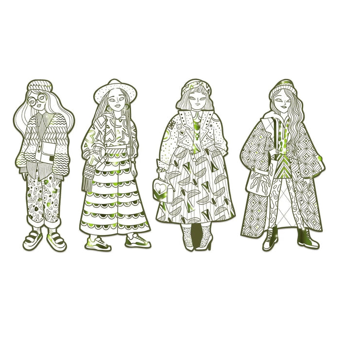 Les Demoiselles Fashion Coloring Silhouettes
