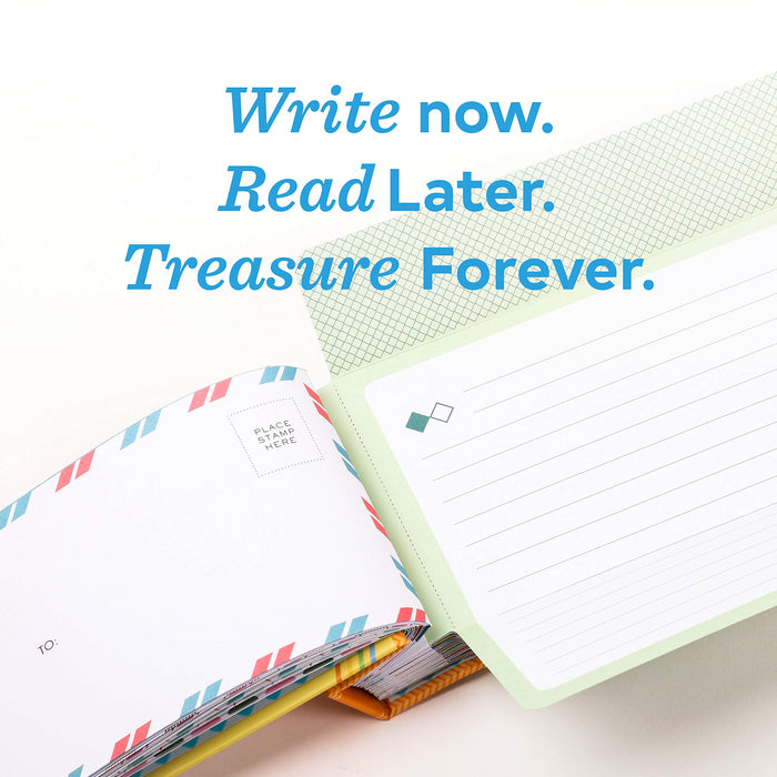 Graphic with text "write now. Read later. Treasure forever."