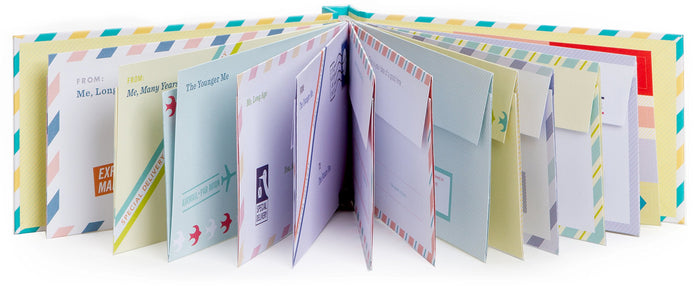 Open booklet of Letters to my Baby on a white background