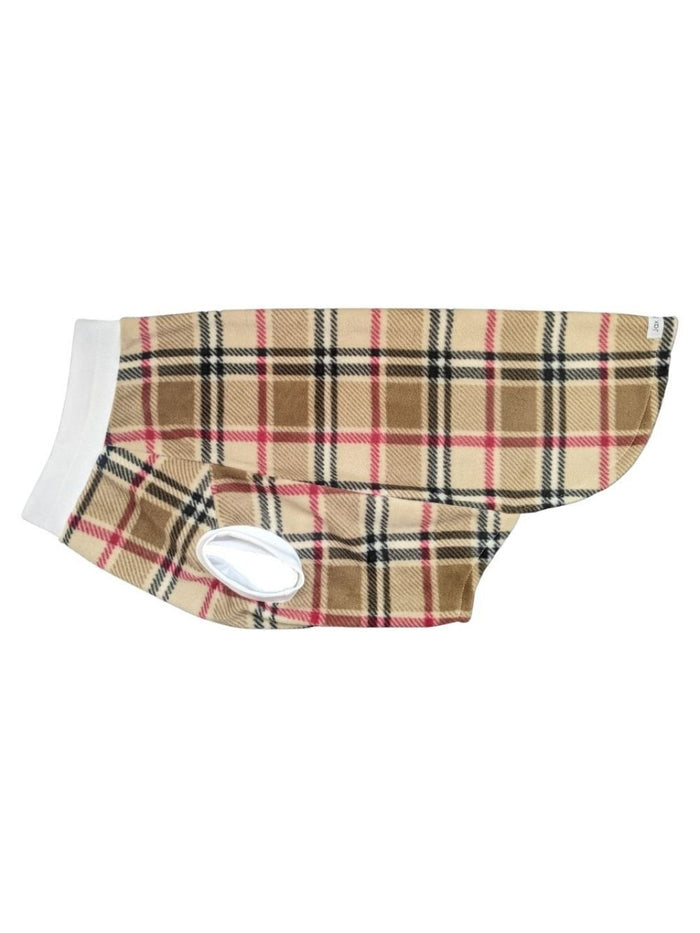 Jax & Molly's Camel Plaid Dog Sweater Pullover