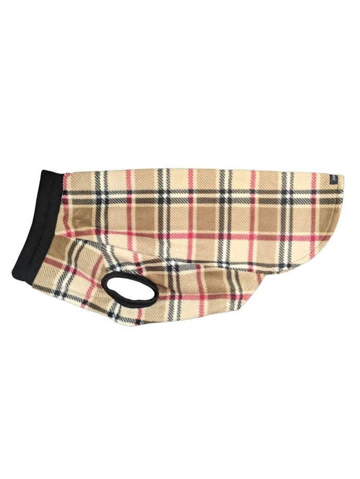 Jax & Molly's Camel Plaid Dog Sweater Pullover