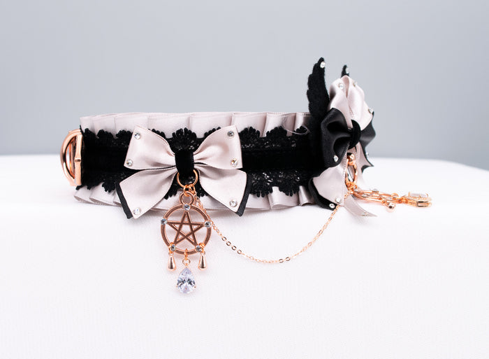 Limited Edition - Witchy Black and Dusty Lilac BDSM Collar