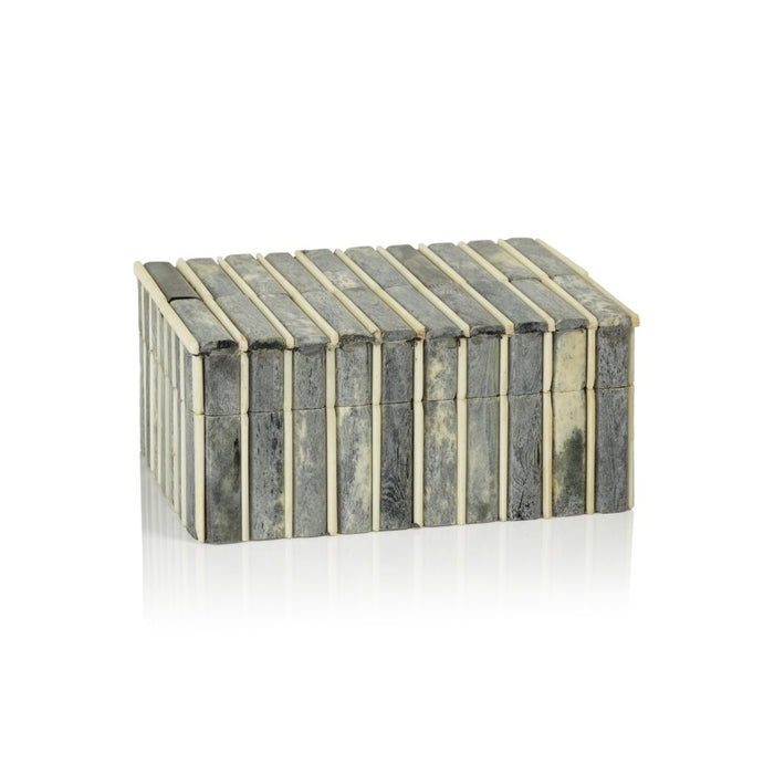 Lisbon Gray Inlaid Bone Box - Decorative Accessories by Carlyle Avenue