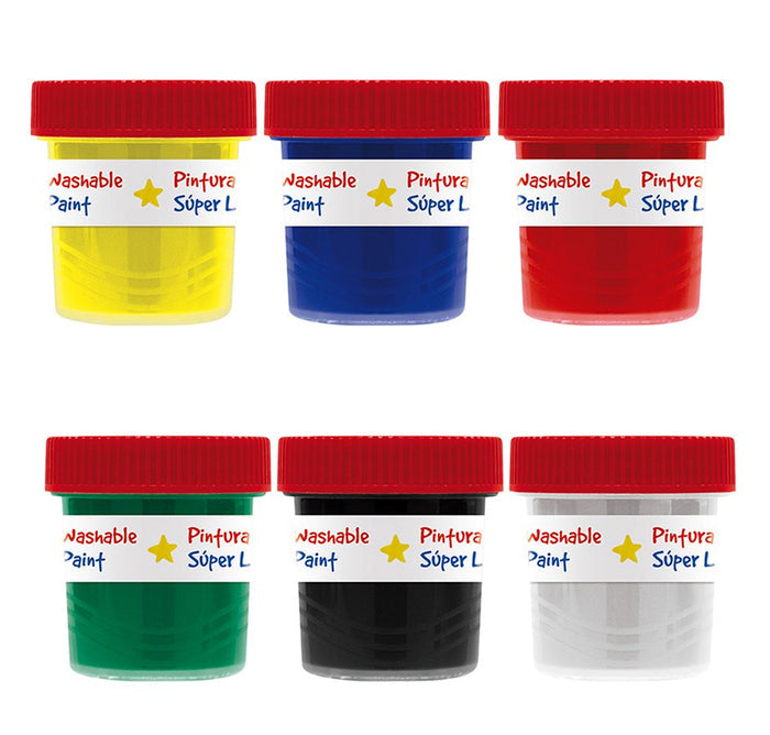 Little Creatives 6 Washable Finger Paints