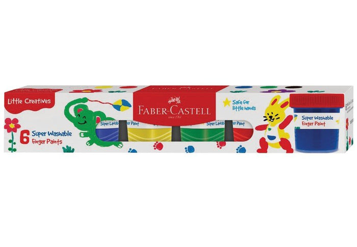 Little Creatives 6 Washable Finger Paints