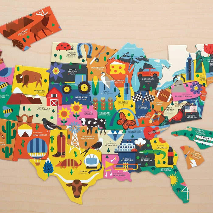 Map Of The U.S.A. 70 Piece Puzzle