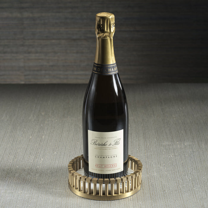 Marbelle Metal and Marble Bottle Coaster - Barware by Carlyle Avenue