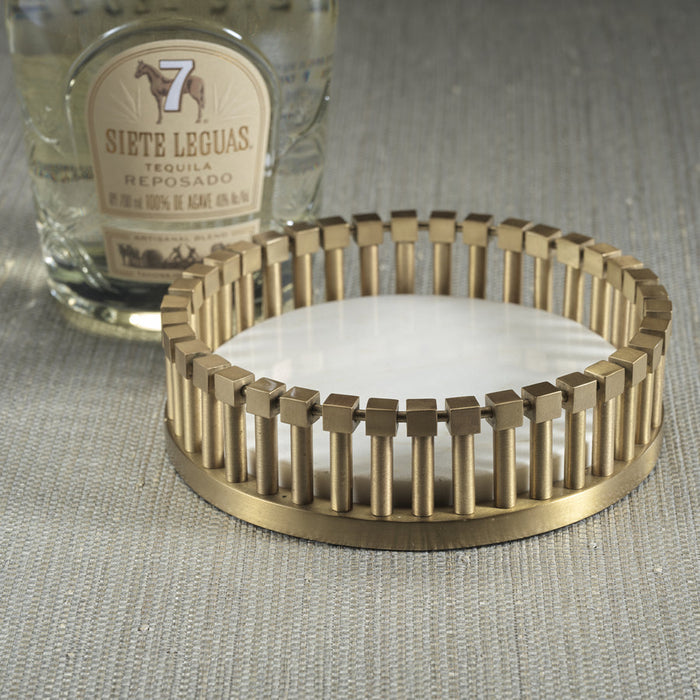 Marbelle Metal and Marble Bottle Coaster - Barware by Carlyle Avenue