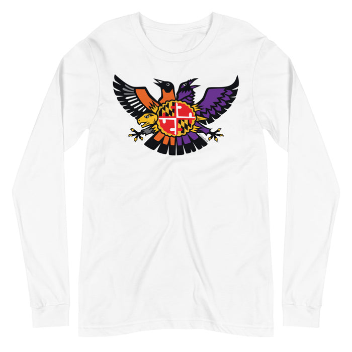 Maryland Birdland Terp Crest, Unisex Long Sleeve Tee