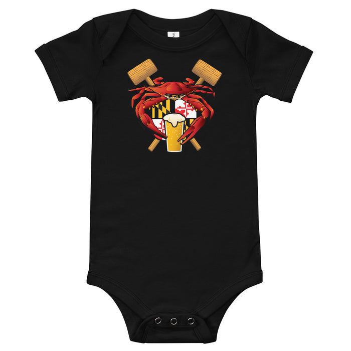 Maryland Crab Feast Crest - Baby Onesie