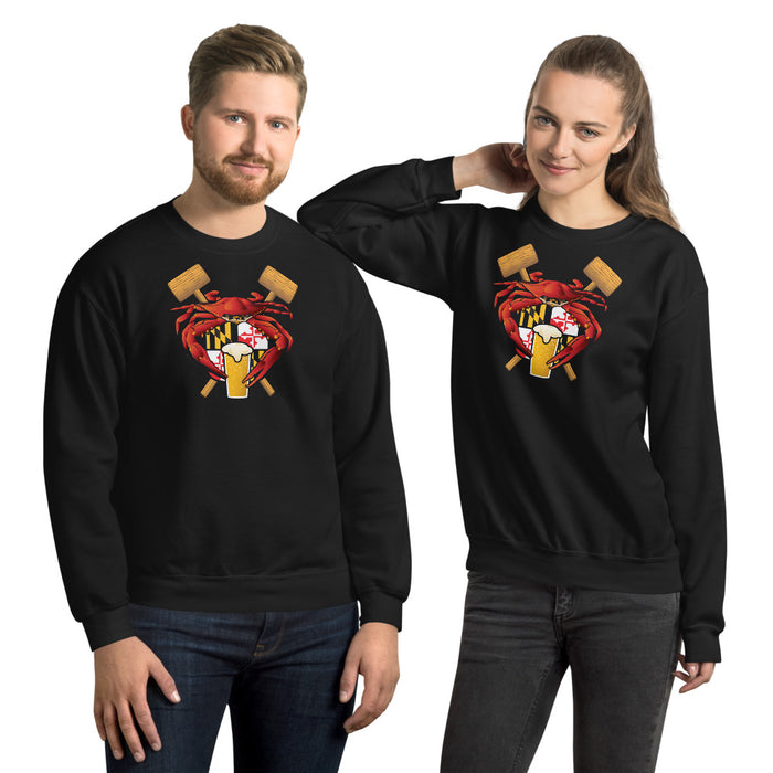 Maryland Crab Feast Crest - Unisex Sweatshirt