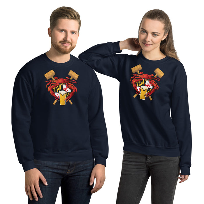Maryland Crab Feast Crest - Unisex Sweatshirt