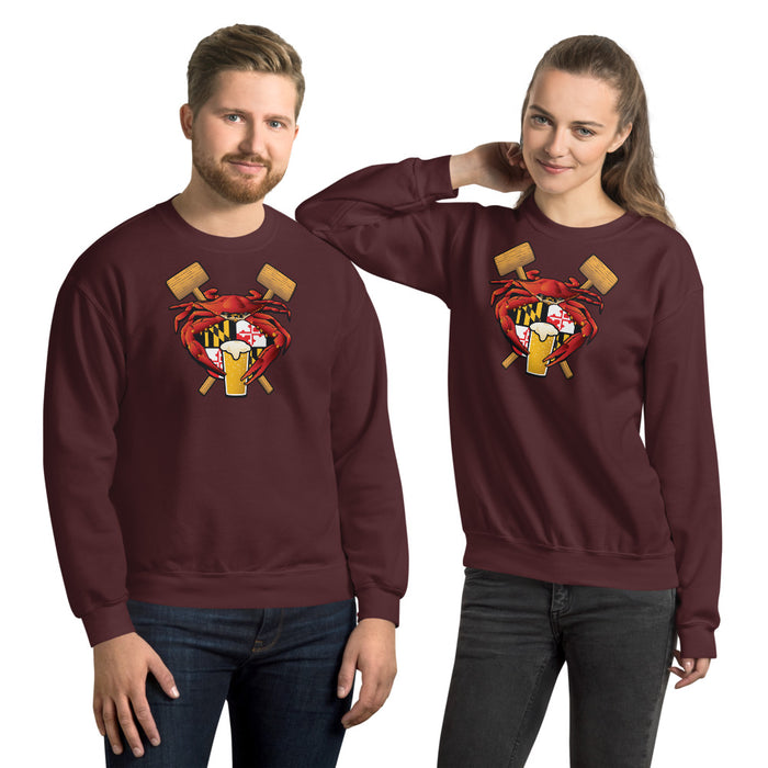 Maryland Crab Feast Crest - Unisex Sweatshirt