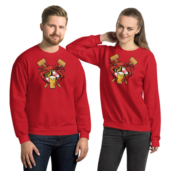 Maryland Crab Feast Crest - Unisex Sweatshirt