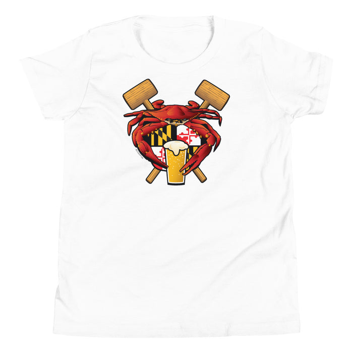 Maryland Crab Feast Crest - Youth Short Sleeve T-Shirt