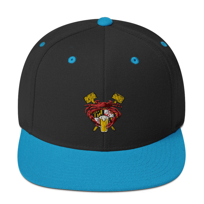 Maryland Crab Feast Crest, Embroidered Snapback Hat