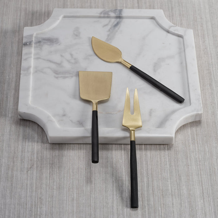 Matte Black & Gold Maxfield Cheese Boxed Set