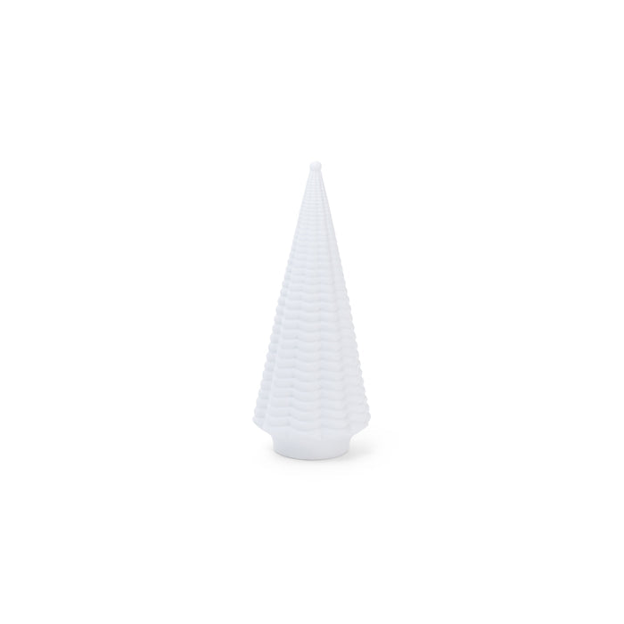 Matt White Porcelain Snow Ripple Tree - 10 in