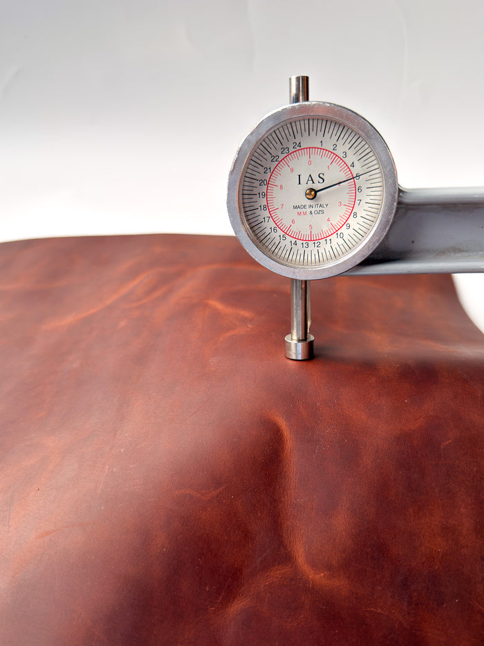 Mocha Crazy Horse Leather, 12 × 24 in surface detail showing texture and finish