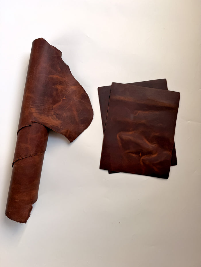 Mocha Crazy Horse Leather, 8.5 × 11 in additional product detail