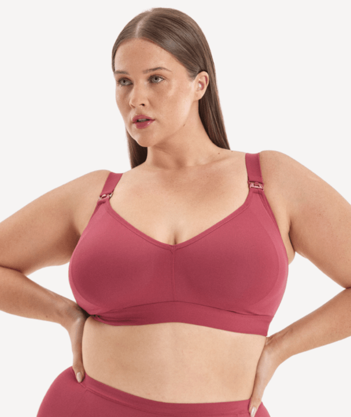Nala Maternity Comfort Wirefree Bralette Bra - Burnt Fig