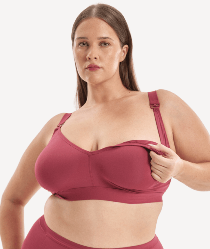 Nala Maternity Comfort Wirefree Bralette Bra - Burnt Fig