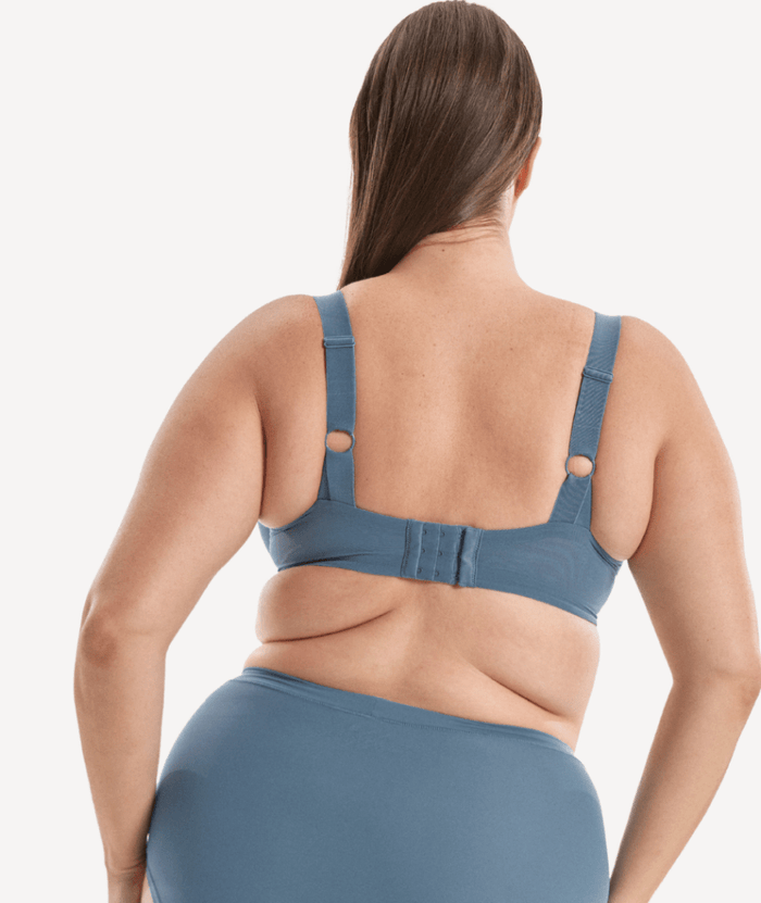Nala Mesh Underwire Bra - Blue Steel