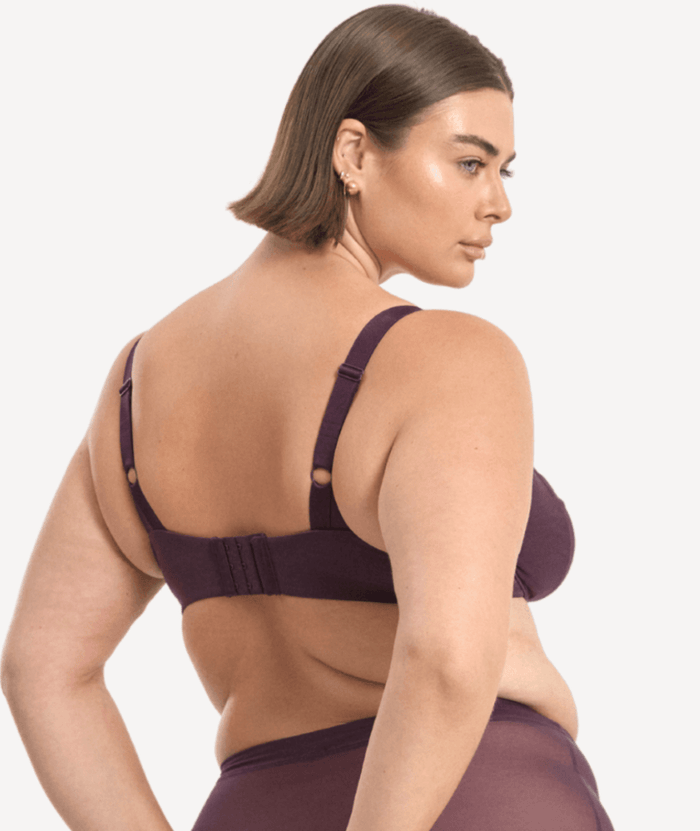 Nala Mesh Underwire Bra - Mulberry
