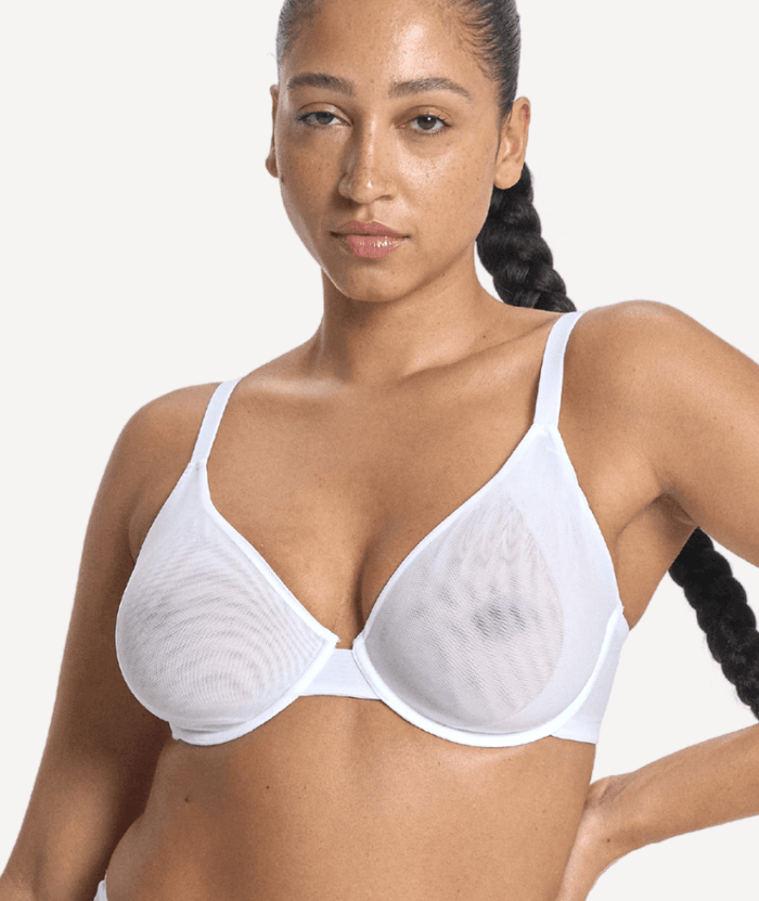 Nala Mesh Underwire Bra - Snow Cone