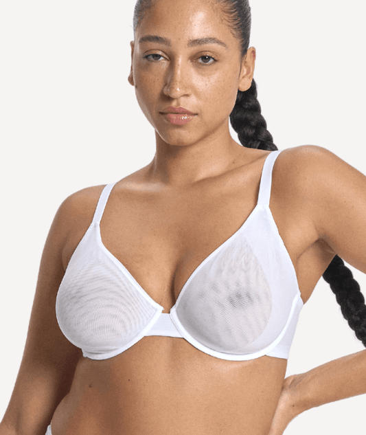 Nala Mesh Underwire Bra - Snow Cone