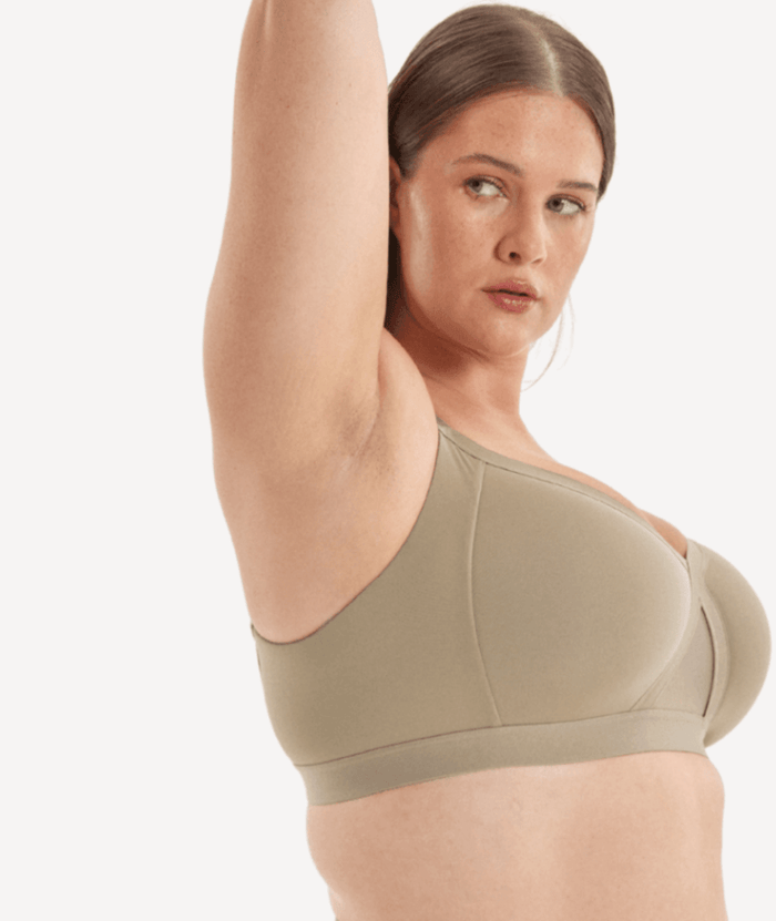 Nala Padded Support Wirefree Bralette Bra - Porcini Mushroom