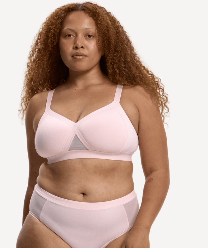 Nala Padded Support Wirefree Bralette Bra - Strawberries & Cream