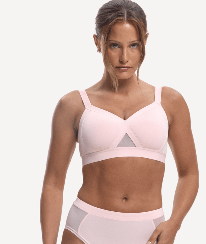 Nala Padded Support Wirefree Bralette Bra - Strawberries & Cream