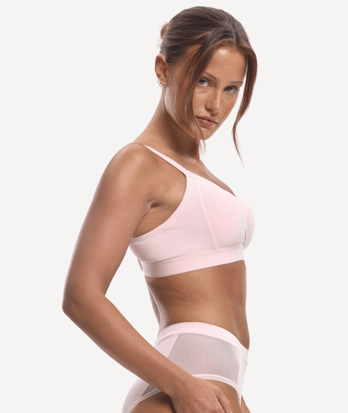 Nala Padded Support Wirefree Bralette Bra - Strawberries & Cream