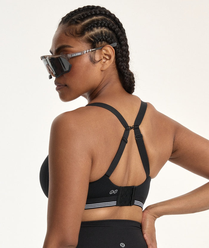 Nala Sporty Support Wirefree Bralette Bra - Licorice/Snow Cone