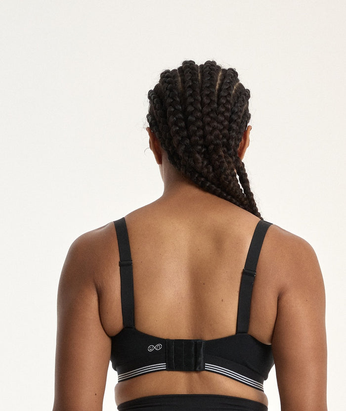 Nala Sporty Support Wirefree Bralette Bra - Licorice/Snow Cone