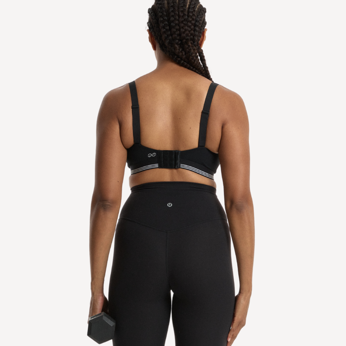 Nala Sporty Support Wirefree Bralette Bra - Licorice/Snow Cone