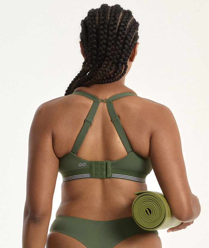 Nala Sporty Support Wirefree Bralette Bra - Pickle/Lavender Fizz