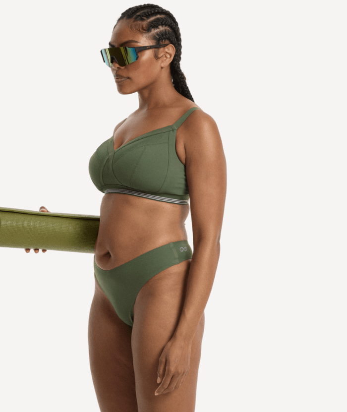 Nala Sporty Support Wirefree Bralette Bra - Pickle/Lavender Fizz