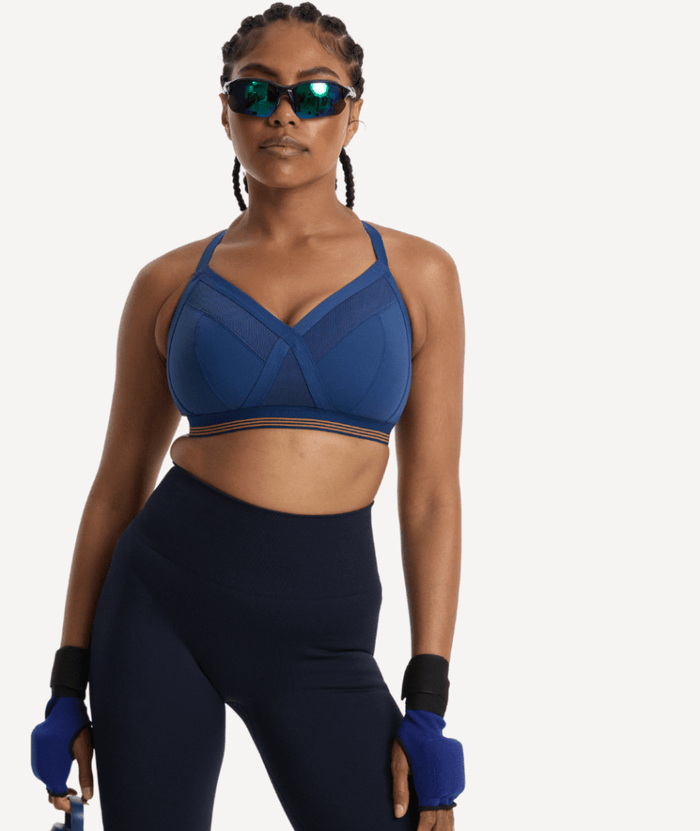 Nala Sporty Support Wirefree Bralette Bra - Space/Oj