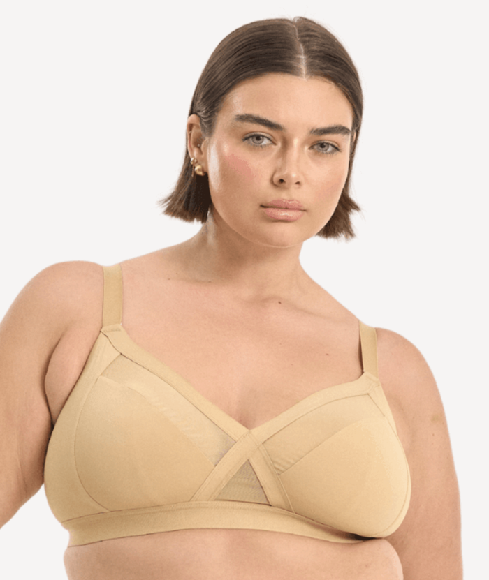 Nala Support Wirefree Bralette - Almond Milk