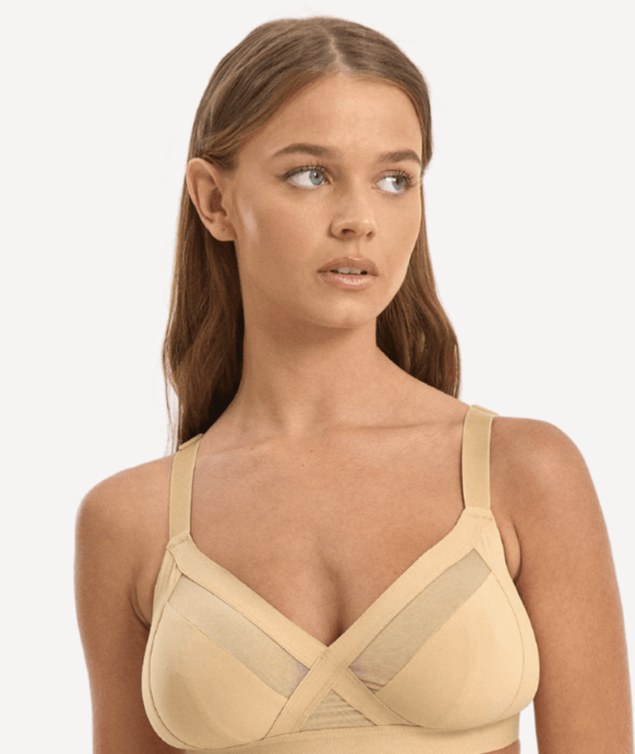 Nala Support Wirefree Bralette - Almond Milk